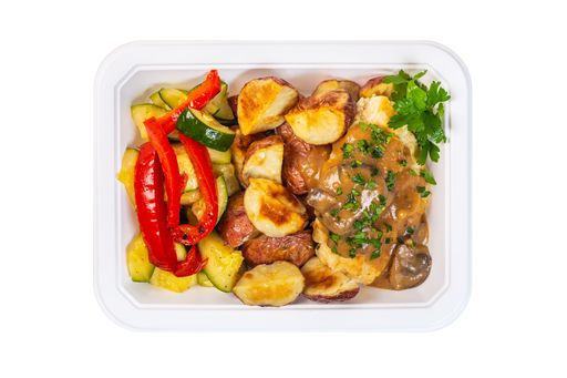 Chicken Marsala w Potatoes and Zucchini ( DL  CARE MEALS)